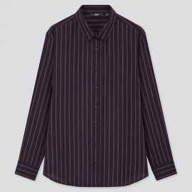  Rayon Striped Long Sleeve Blouse by Uniqlo at Uniqlo