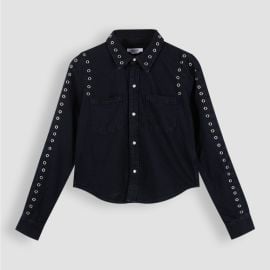 Re Done Denim blouse with eyelets at Re/Done