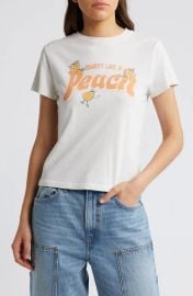 Re Done Peach Cotton Graphic T Shirt at Nordstrom