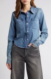 Re done Slim Fit Denim Snap Up Shirt at Nordstrom