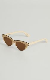 Reality Eyewear - Loren Sunglasses in Beige Showpo USA at Showpo