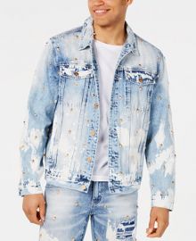 Reason Men s Lancaster Skull Studded Destroyed Denim Jacket   Reviews - Coats   Jackets - Men - Macy s at Macys