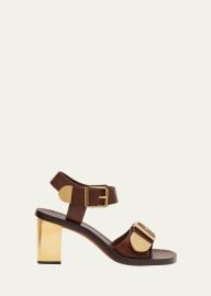 Rebecca Leather Buckle Sandals at Bergdorf Goodman