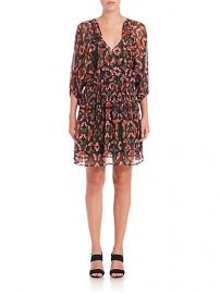 Rebecca Minkoff - Shadow Printed Silk Dress at Saks Fifth Avenue