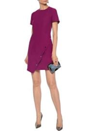 Rebecca Minkoff Barbara Button Detailed Crepe Mini Dress at The Outnet