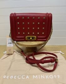 Rebecca Minkoff Crystal Stud Valentine Red Leather Love Crossbody Mini Bag NWT at eBay