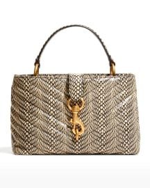 Rebecca Minkoff Edie Snake-Print Top-Handle Satchel Bag at Neiman Marcus