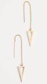 Rebecca Minkoff Long Triangle Frame Threader Earrings at Shopbop