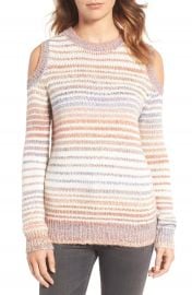 Rebecca Minkoff Page Stripe Cold Shoulder Sweater at Nordstrom