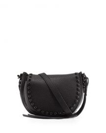 Rebecca Minkoff Pebbled Leather Studded Saddle Bag  at Neiman Marcus