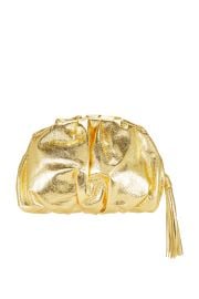 Rebecca Minkoff Ruched Clutch In Solid Gold at Revolve