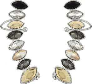 Rebecca Minkoff Womens Stacked Sparkler Ear Climber Earrings at Amazon