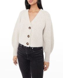 Rebecca Minkoff Zoya Three-Button Short Cardigan at Neiman Marcus