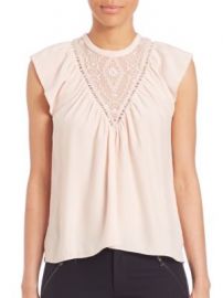 Rebecca Taylor - Embroidered Silk Top at Saks Off 5th