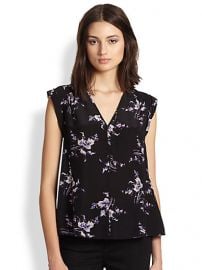 Rebecca Taylor - Floral-Print Silk Blouse at Saks Fifth Avenue