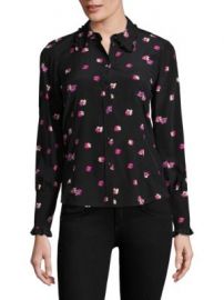 Rebecca Taylor - Floriana Silk Ruffle Blouse at Saks Fifth Avenue