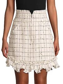 Rebecca Taylor - Plaid Mini Tweed Skirt at Saks Off 5th