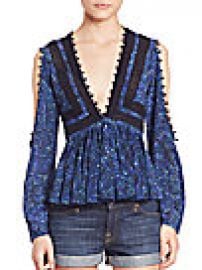 Rebecca Taylor - Printed Lace Top at Saks Off 5th