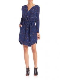 Rebecca Taylor - Printed Self-Tie Shirtdress at Saks Fifth Avenue