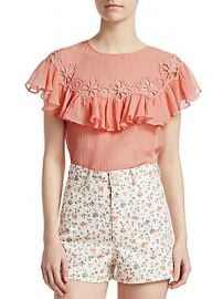 Rebecca Taylor - Short-Sleeve Pinwheel Top at Saks Off 5th