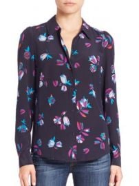 Rebecca Taylor - Silk Bellflower Button-Front Blouse at Saks Off 5th