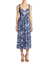 Rebecca Taylor - Silk Kiku-Print Jumpsuit at Saks Fifth Avenue