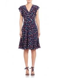 Rebecca Taylor - Silk Sakura A-Line Dress at Saks Off 5th