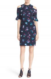 Rebecca Taylor  Bellflower  Print Cold Shoulder Dress at Nordstrom