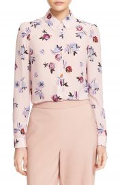 Rebecca Taylor  Bellflower  Print Silk Blouse at Nordstrom