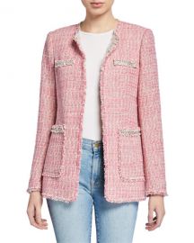 Rebecca Taylor Collarless Tweed Jacket at Neiman Marcus