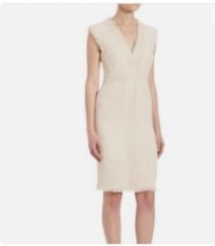 Rebecca Taylor Cream Sleeveless Tweed Dress Size 0 eBay at eBay