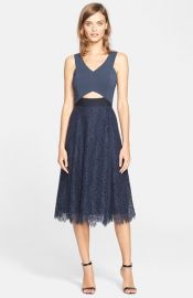 Rebecca Taylor Cutout A-Line Dress at Nordstrom