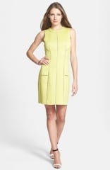 Rebecca Taylor Cutout Detail Textured Sheath Dress at Nordstrom