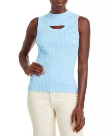 Rebecca Taylor Cutout Rib Knit Sweater Tank   Bloomingdales at Bloomingdales