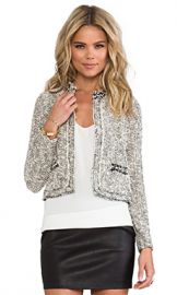 Rebecca Taylor Embellished Tweed Jacket in Cream from Revolve com at Revolve