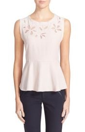 Rebecca Taylor Floral Cutout Top at Nordstrom