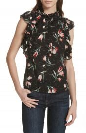 Rebecca Taylor Ikat Ruffle Top   Nordstrom at Nordstrom