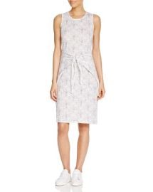 Rebecca Taylor Knotted Waist Printed Linen Dress at Bloomingdales