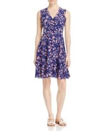 Rebecca Taylor Kyoto Ruffled Trim Floral Print Silk Dress at Bloomingdales