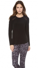 Rebecca Taylor Lace Combo Blouse at Shopbop