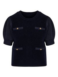 Rebecca Taylor Lady Boucl Short Puff Sleeve Sweater at Saks Fifth Avenue