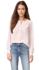 Rebecca Taylor Long Sleeve Box Clip Blouse at Shopbop