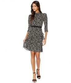 Rebecca Taylor Long Sleeve Celia Lace Dress at Zappos