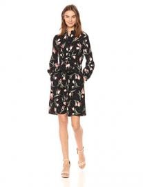 Rebecca Taylor Long Sleeve Ikat Tie Dress at Amazon