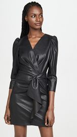 Rebecca Taylor Long Sleeve Vegan Leather Dress at Shopbop