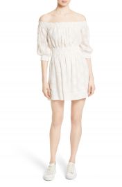 Rebecca Taylor Off the Shoulder Embroidered Dress at Nordstrom