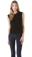 Rebecca Taylor Perforated Leather Top at Shopbop