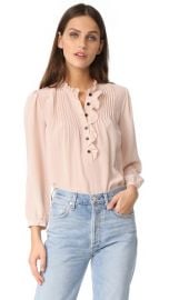 Rebecca Taylor Pin Dot Ruffle Top at Shopbop