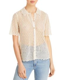 Rebecca Taylor Pina Embroidered Lace Button Front Shirt   Bloomingdales at Bloomingdales