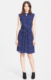 Rebecca Taylor Pinwheel Posy Floral Print Silk Dress at Nordstrom